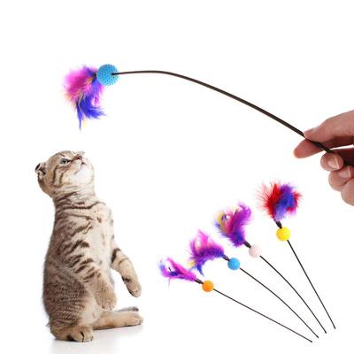 cat toy stick with ball