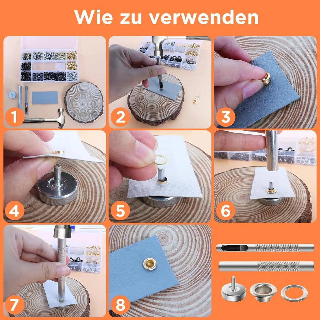 Metal Eyelets Set Multifunctional Pliers Kit for Belt Clothes Canvas Curtains Shoes Tent Grommets Eyelets Installer Tool Set