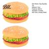Jouet à mâcher Burger réaliste 2PCS Chien Siffleur Forme Vinyle Non Toxique Animaux de compagnie Jeu Interactif pour le Nettoyage des Dents et l'Activité