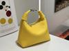 Leather lunch box bag, high-end niche casual messenger bag 2025 new hand-carried crescent bag, fashionable and simple portable