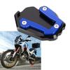 Motorcycle Kickstand Extension Stand Support Plate Aluminum Alloy Replacement CRF1100L Africa Twin 2019-2021 (Blue)