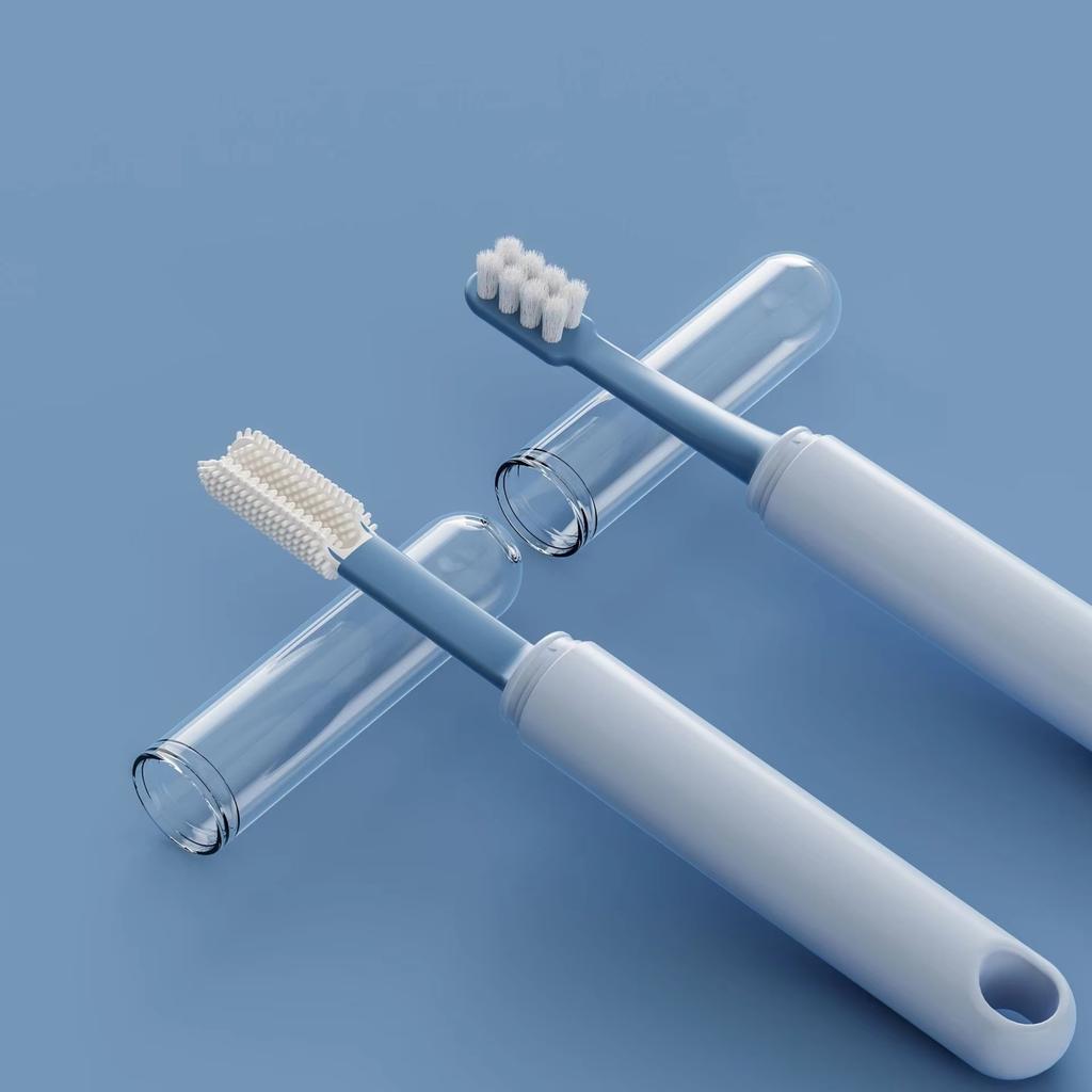 New Pet Double-Headed Toothbrush Soft Silicone Brush Head for Dogs Cats Oral Care