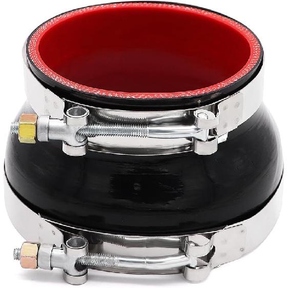 Silicone Straight Reducer Hose Coupler 3 To 4 Inch For Turbocharger/Intercooler/Exhaust Air Intake Duct Pipe Adapter 4-Ply Length 3 Inch With 2PCS