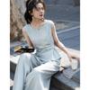Women's Summer Twist-Knot Top & Elastic Waist Skirt Set