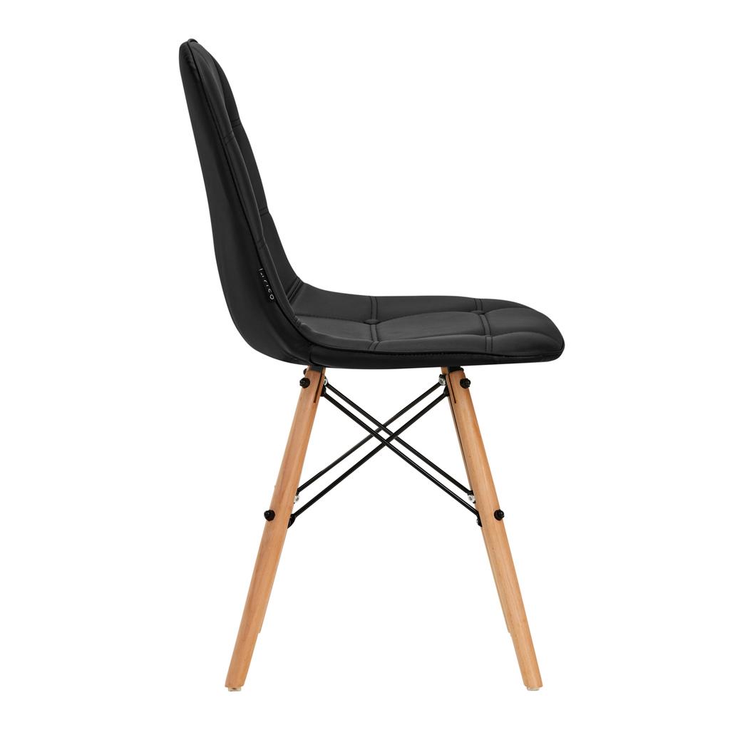 4Rico Sedia Scandinava Qs-185 Ecopelle Nera