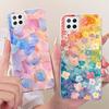 For Samsung Galaxy A22 4G A225F 5G A226B Cute Flower Butterfly Cat Painted Case For Samsung A22 Soft Silicone TPU Phone Cases