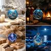 3D Sea Animal LED Lights Ocean Christmas Ball Ornament, Clear Acrylic Life Light-Up Miniature Creatures Decorations Hanging Decoration for Xmas Tree,
