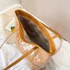 Solid Color Transparent Jelly Bag Multi Function Letter Prints Handbags Cute Armpit Bags  Summer