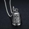 Saint Benedict Motorcycle Guardian Bell Retro Biker Good Luck Charm Religious Cross Key Chain