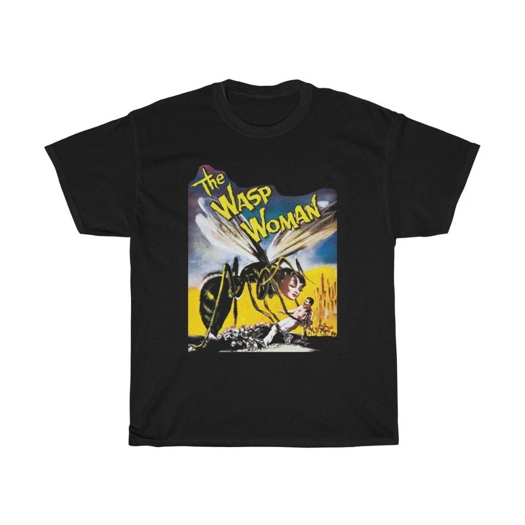 The Wasp Woman, Black Unisex T-shirt, 1959 Sci-Fi Horror Movie Poster 2XL