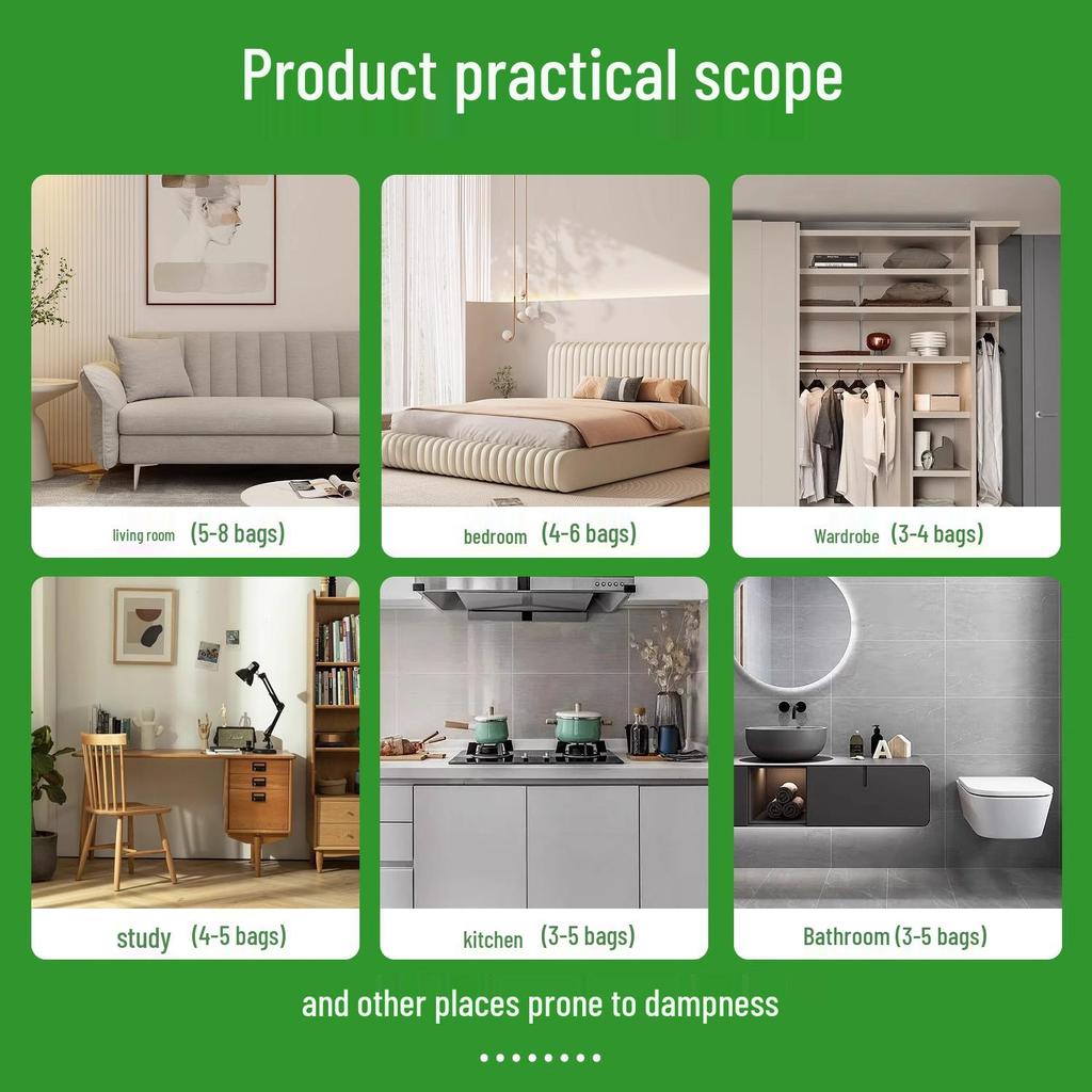 Hangable Dehumidifying Bag: Indoor Anti-Mold, Moisture-Proof Drying Solution for Wardrobes & Dorms