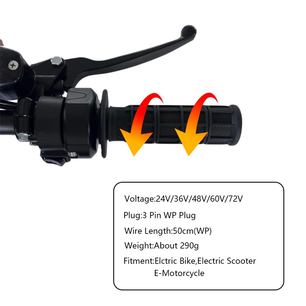 E-Bike Vollgas-Drehgriff-Stecker für Elektrisches Dirtbike Roller E-Bike Lenker Beschleuniger Zubehör Gasgriffe 2