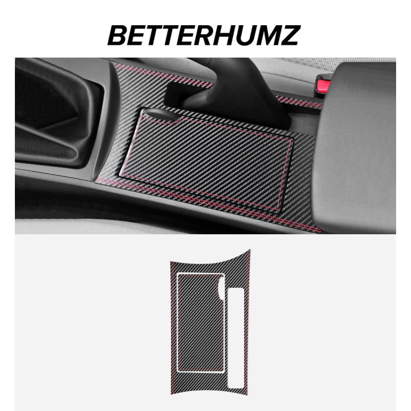 Betterhumz For Mazda 3 Axela 2010-2013 Made of Alcantara Center Console Water Cup Panel Trim Stickers Car Interior Accessories