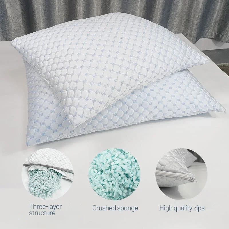 Shredded Memory Foam Bed Pillow for Sleeping Side and Back Sleeper Pillow for Neck and Shoulder Pain Relief 100% Adjustable Fill