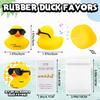 Jenaai 60 Sets Thank You Gift You're Ducking Awesome Cards Inspirational Mini Rubber Ducks with Glasses Bulk Employee Appreciation Gift for Cruises