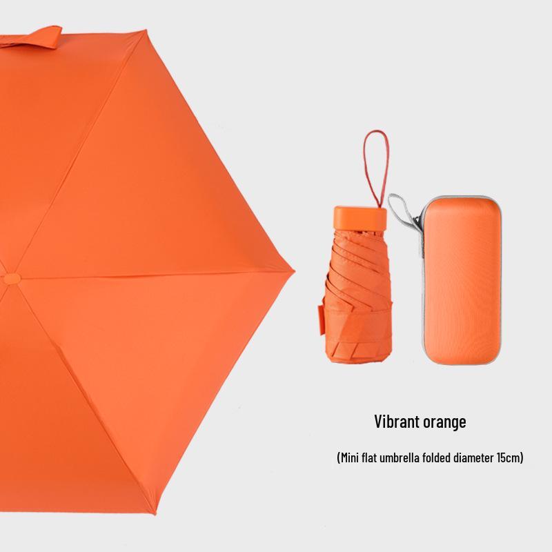 Customizable Six-Fold Vinyl Sunshade UV Protection Umbrella: Versatile Rain/ Shine Folding Gift