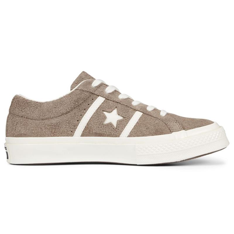 Converse One Star Academy Low Top Suede Retro Non-slip Wear-resistant Lightweight Low-top Skate Shoes Unisex Gray and White