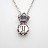 Used JUSTIN DAVIS DREAM TIME Crown Initial Y Necklace Silver 925 [Ioki Pawnshop]