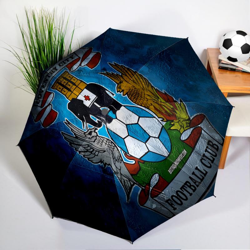 Newcastle United Crest Printed Automatic Umbrella, 8-Frame for Travel, camping, Casual Umbrella, Essential Gift for for family and friends