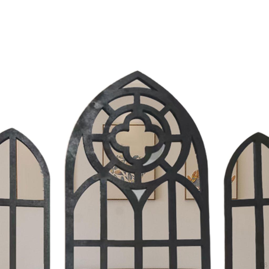 3 Pieces Gothic Mirrors Wall Decor Decorative Mirrors,Baroque ,Decorative Arched
