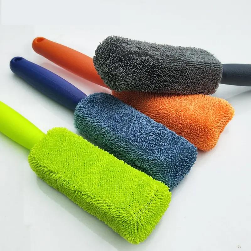 Auto Waschen Tragbare Mikrofaser Rad Reifen Felgenbürste Auto Rad Waschen Reinigung Für Auto Mit Kunststoffgriff Auto Waschen Reiniger Werkzeuge