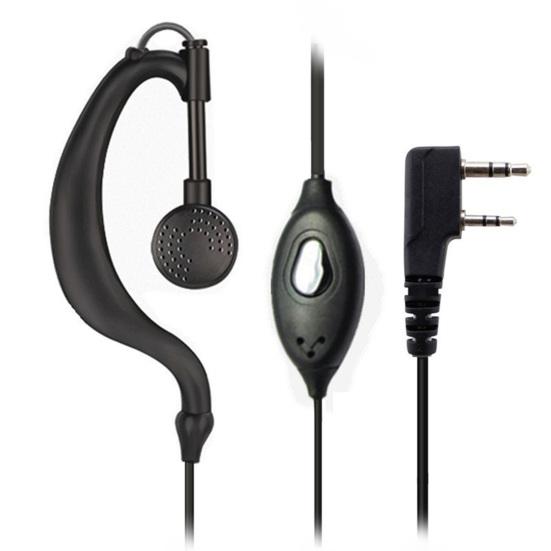 

Radio Earpiece with Mic Clip Design High Sensitivity Good Sound Quality Over-the-ear Smooth Communication 50dB 2 Pin Walkie Talkie