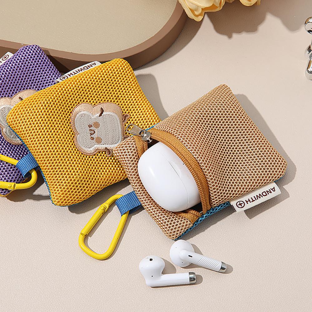Korean Mosquito Bag Earphone Bag Cartoon Cute AirPods Bluetooth Earphone Set Key Wallet Pendant
