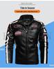 Herren Herbst Winter Motorrad Lederjacke mit Stickerei Patchwork - Europäischer und Amerikanischer Stil