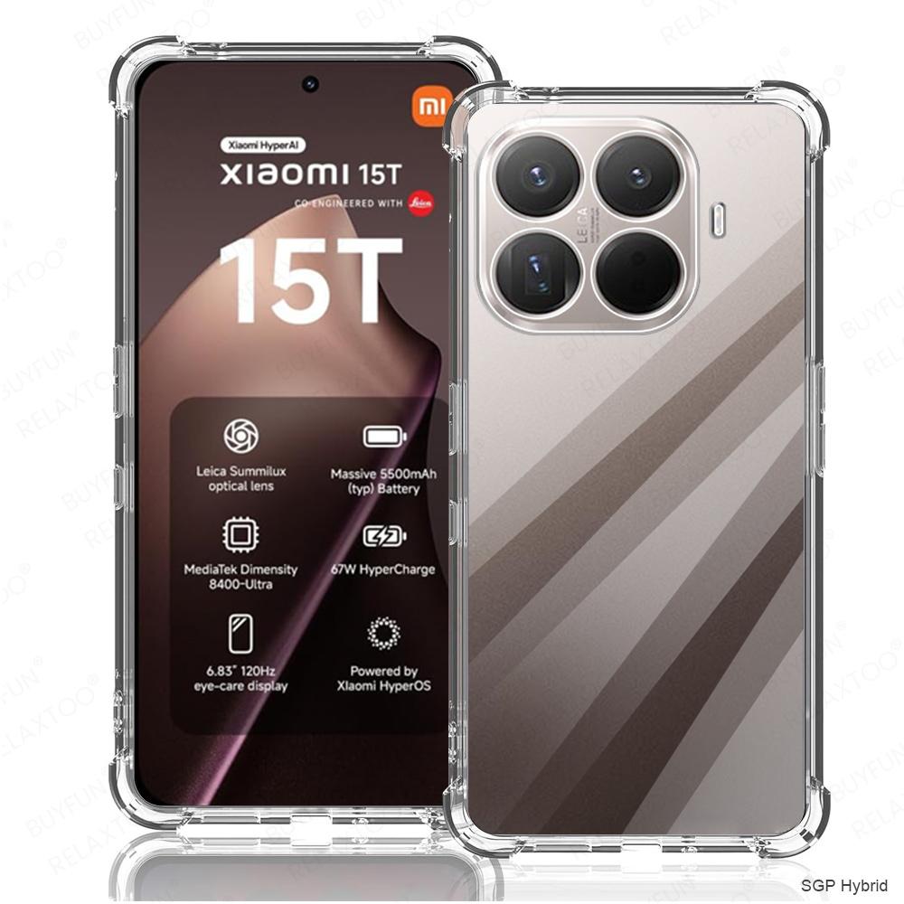 

Прозорий Силіконовий Ударостійкий Чохол Coque Для Xiaomi 15T Pro Чохол Захист Камери Оболонка Xiaomi15T Xiaomi15TPro 15TPro 15 T 5G Fundas 15TPro 5G прозорий