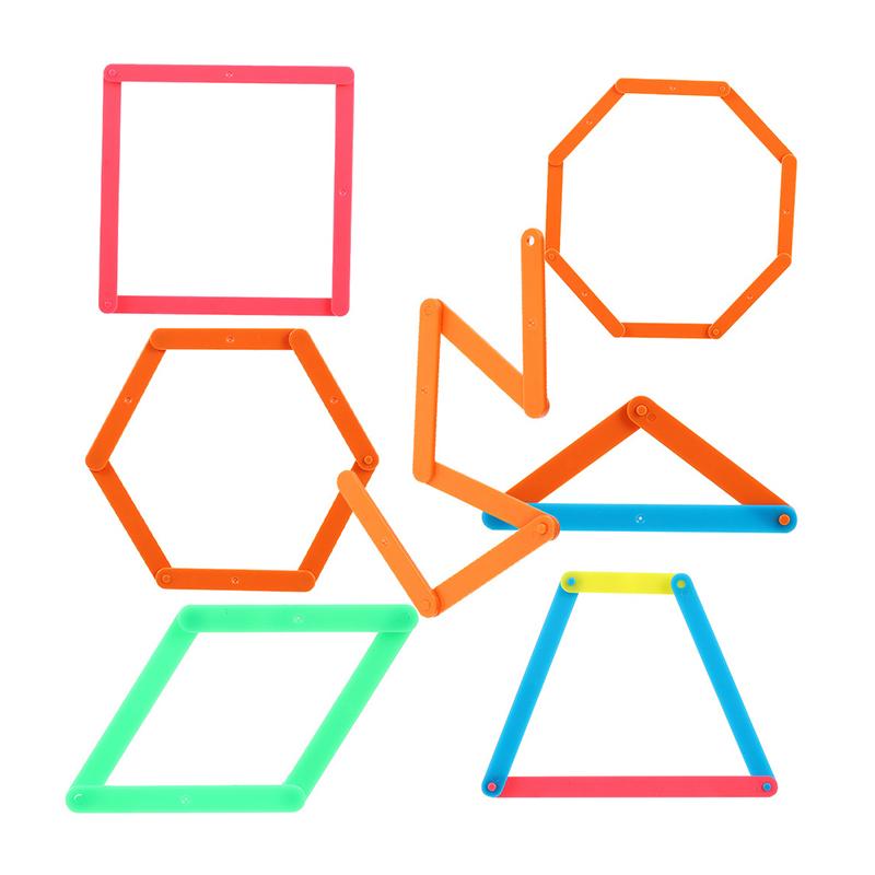 10/20/50 Stück Bunte ineinandergreifende Polygonstäbe Polygone Winkel Lernstäbe Montessori Mathe Lernspielzeug Kleinkind Geschenke