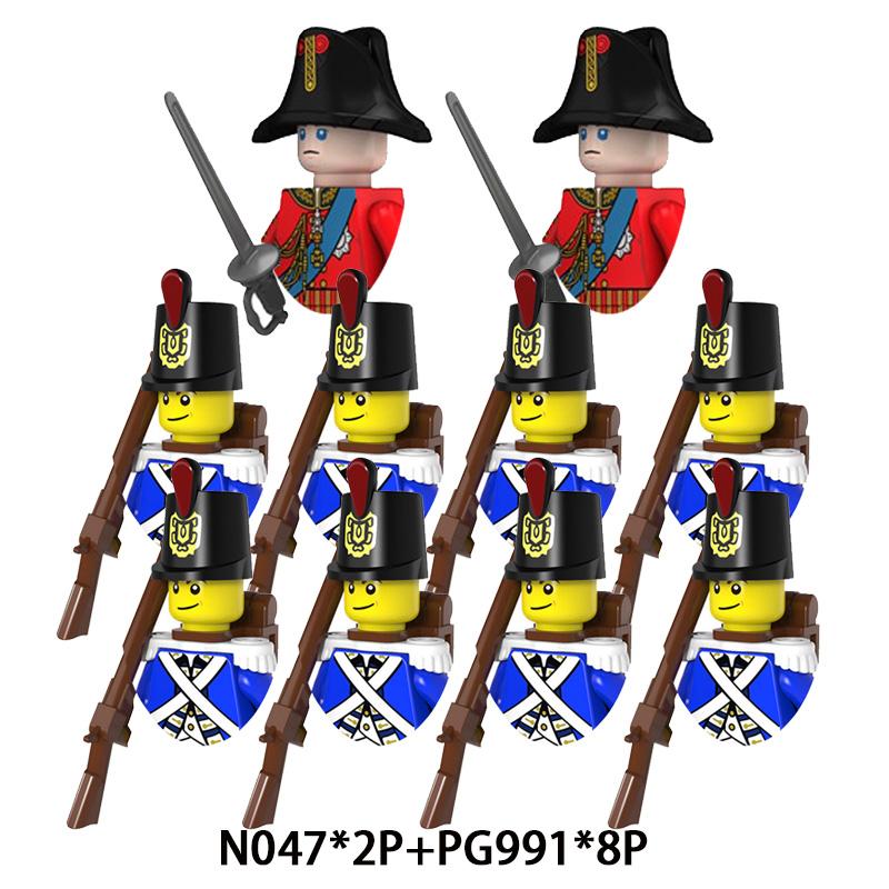 Mittelalterliche Napoleonische Kriege Herzog Marschall Kaiserliche Marine Militärfiguren Waffen Pistolen Anzüge Bausteine Kinderspielzeug Jungen Geschenke