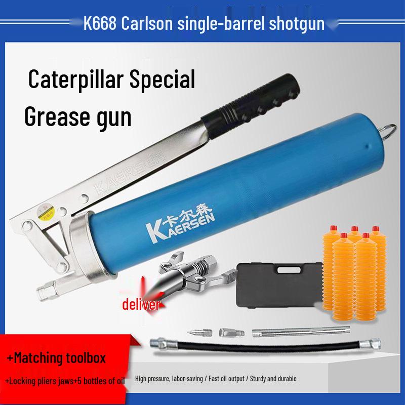 Carlson Zipper Grease Gun: Mini Excavator Chain Type Mechanical Lubricating Oil Bullet Gun