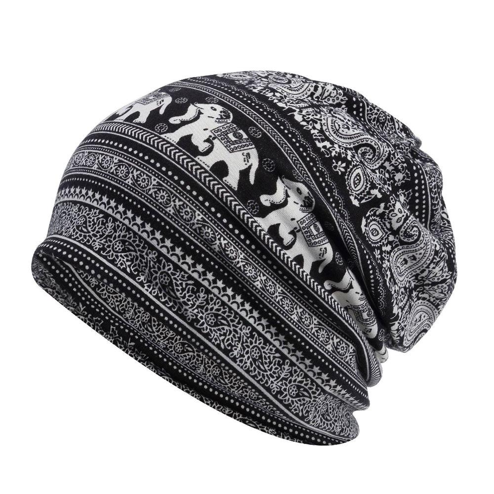 Soft Fabric Breathable Skullies Hat Stretch Turban Headwear Fashion Chemo Beanie Hat  Spring Summer