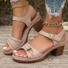 Ladies' Roman Sandals Outdoor Summer Open Toed Sandal Casual Beach Shoes Luxury Buckle Women Sandals Mujer Zapatos