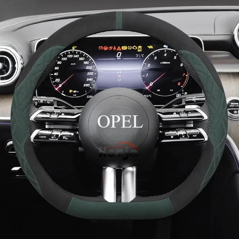 Suede Steering Wheel Cover for Opel Mokka Corsa Astra 2024 2025 Accessories