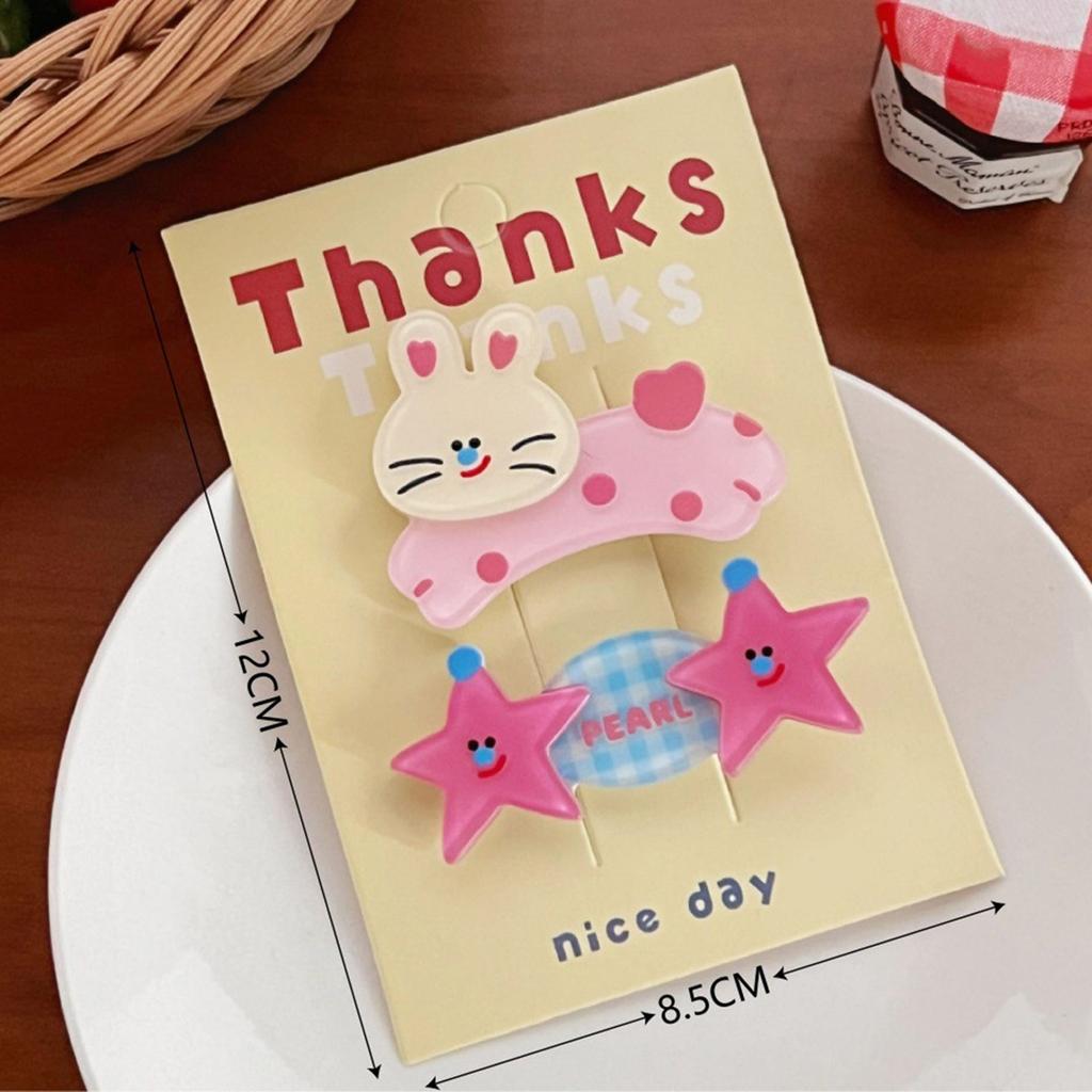 2 Pieces Animal Shaped Hair Clip Acrylic Hair Accessories Nonslip Clip for Girls Women Fashionable Hair Decorations