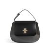 HIFASHION Prawdziwa Skóra Bydlęca Torby Saddle Damskie Małe Na Ramię Crossbody Torba z Górnym Uchwytem Klapka Torebka Do Pracy Imprezy