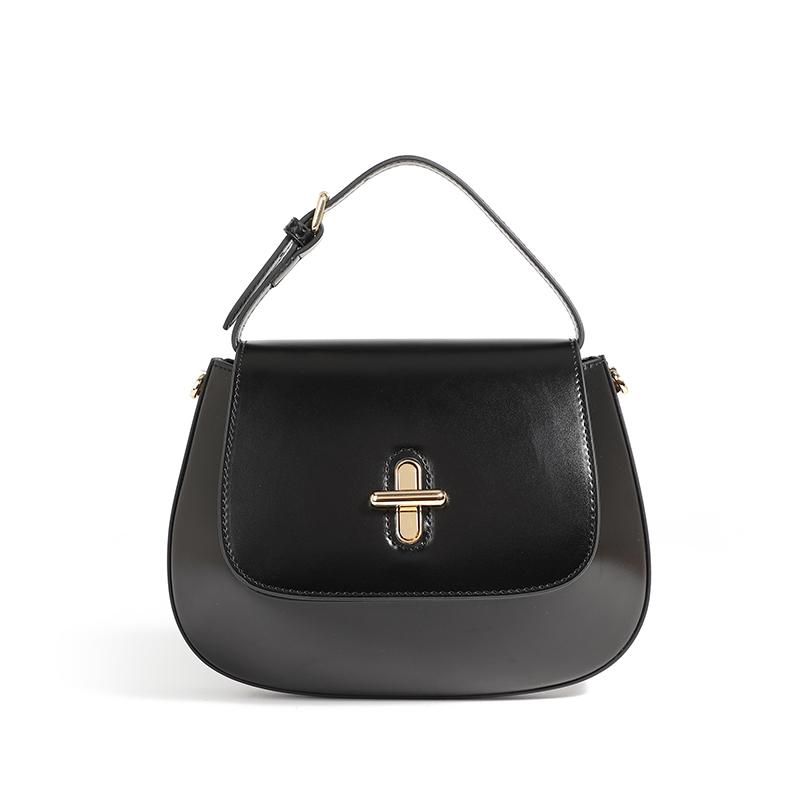 HIFASHION Prawdziwa Skóra Bydlęca Torby Saddle Damskie Małe Na Ramię Crossbody Torba z Górnym Uchwytem Klapka Torebka Do Pracy Imprezy