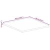 VidaXL Table Top 60x60x2.5 Cm Square Solid Mango Wood, Wooden Table Top, Coffee Table Top, Top of 371596