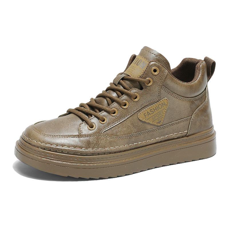 Autumn new high-top Martin boots men's trend versatile platform casual leather shoes tooling board shoes labor insurance shoes men