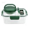 Rectangular Design Mason Jar Salad Container Leak Proof Sealed Jar Lunch Box Portable Design Keep Fresh Salad Storage Jar