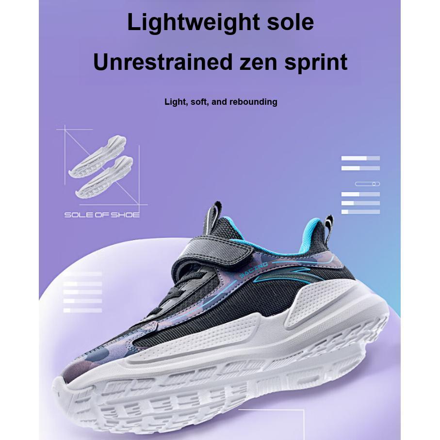 Anta Kids Versatile Comfortable Low-Top Running Shoes Kids running shoes Black A312415510H-3