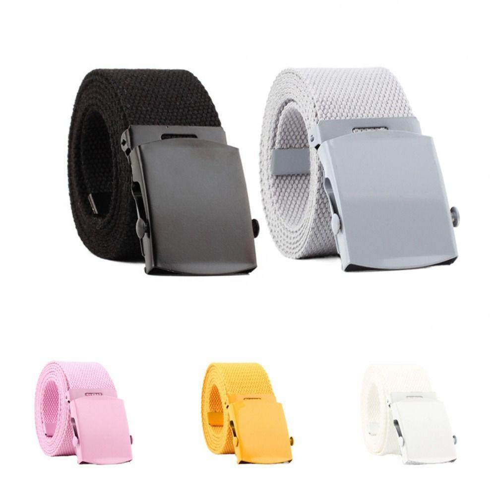 Wide Side Women Nylon Belt Canvas Jeans Decoration Elegant Man's Waist Belt Ladies/Girls