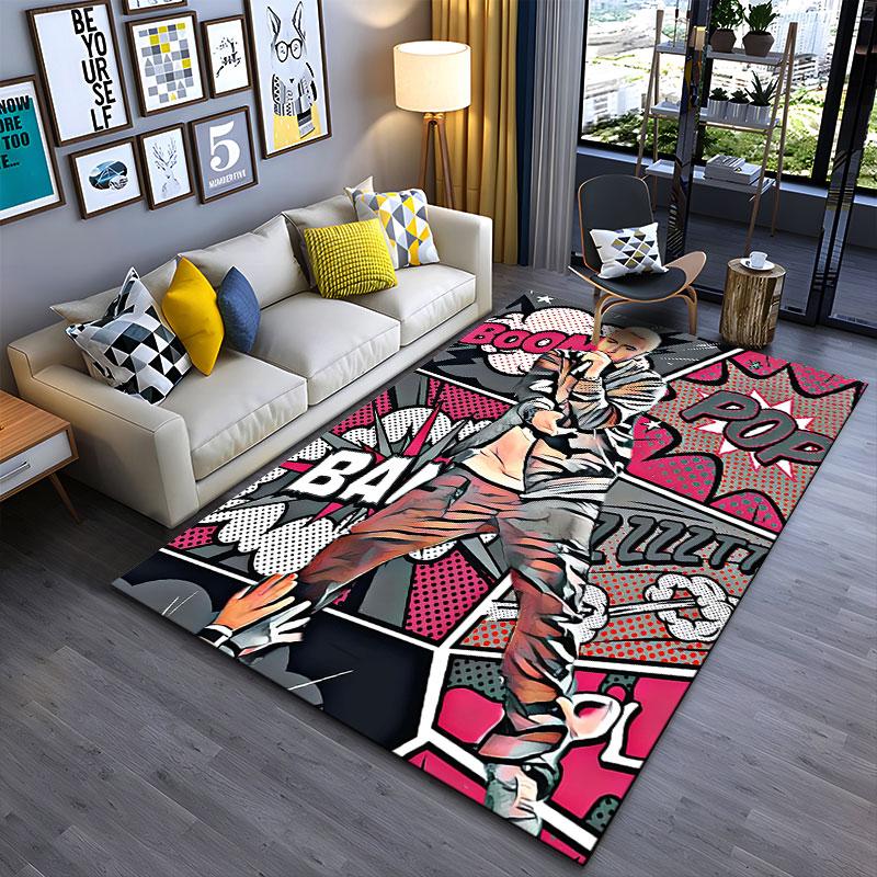 Pop Art Style Singer Carpet Suitable As a Non-slip Mat for the Living Room or Bedroom Sofa