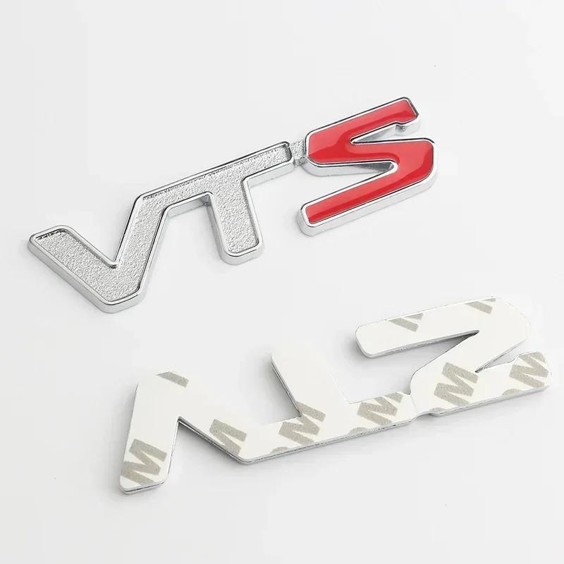 VBTO1 3D Metal VTS Logo Rear Trunk Side Fender Emblem Badge Sticker Decals for Citroen C3 Aircross C4 Picasso Cactus C1