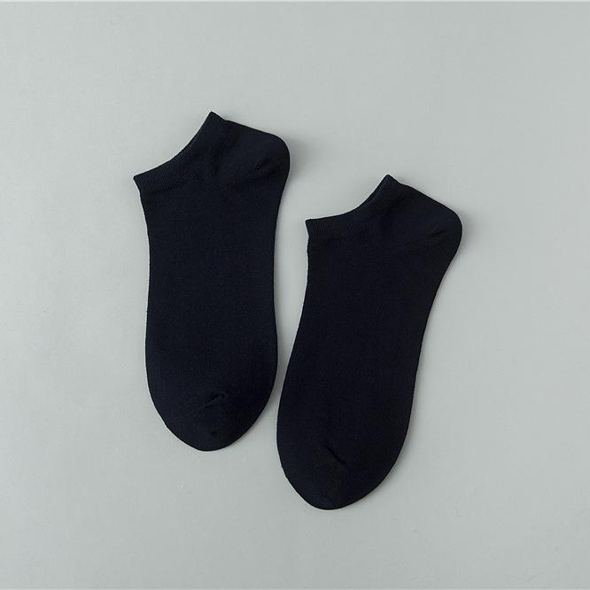 Men's Breathable Cotton Mid-Tube Socks - Sweat-Absorbent, Deodorant, Black & White, Business Casual for Spring/Summer