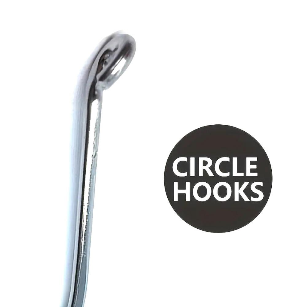 50pcs Octopus Fishing Hook High-carbon Steel Fishhooks Saltwater Bass Black Offset Octopus Sea Fishing Beak Bait Tackle Circle Hooks - Sharp Barbed