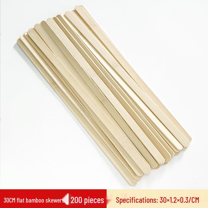 Candied Hawthorn Bamboo Skewers - Thick, Disposable Skewers for BBQ and Grilling