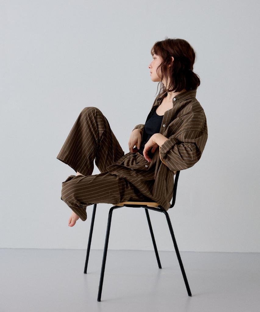 SAHAKI Relaxed Shirt (Brown)