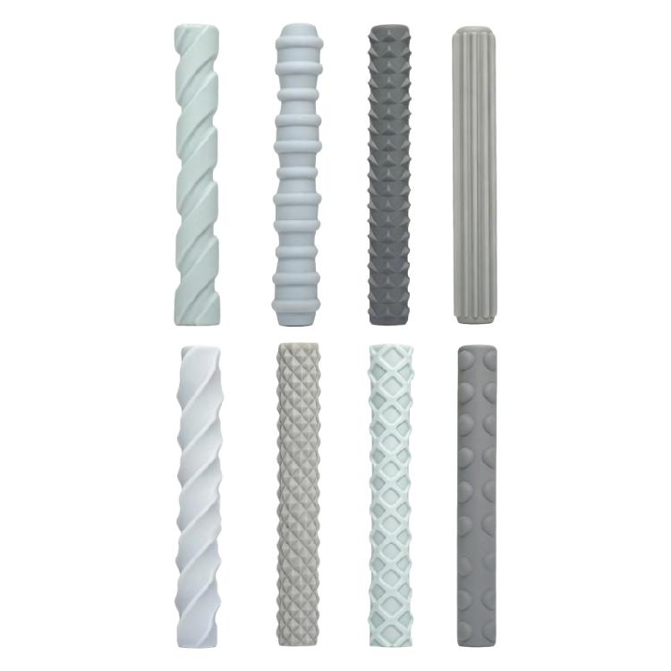 

8Pcs Textured Silicone Writing Aid Grips Ergonomic Pencil Holder Grips For Children And Office Workers Stress Relief